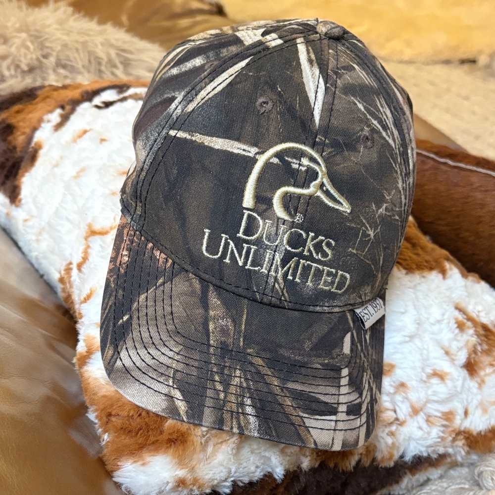Ducks Unlimited Logo Camo Strap Back Hat